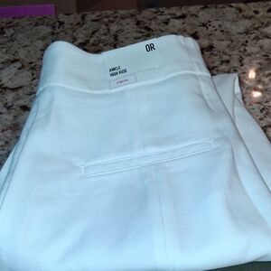 Express White Ankle Cropped Pants